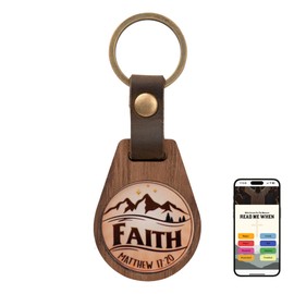 DEARMINE Cross Keychain, Christian Keychain, Bible Verse Keychains with NFC, Christian Keychains for Men, Faith Keychain V1, Regular