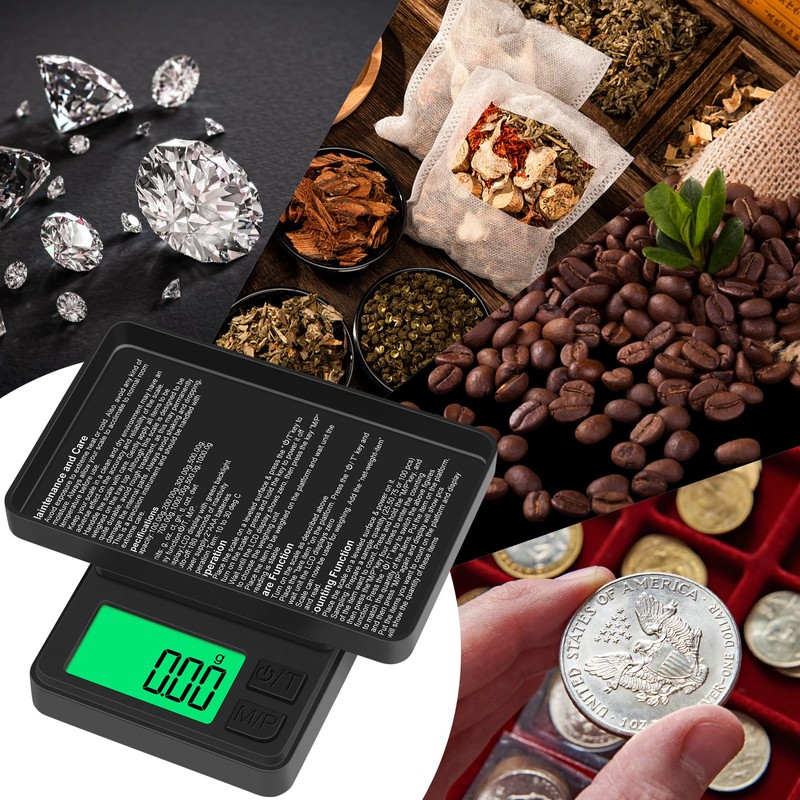 Digital Pocket Scale 1000g x 0.01g, Diyife Portable Precision Gram