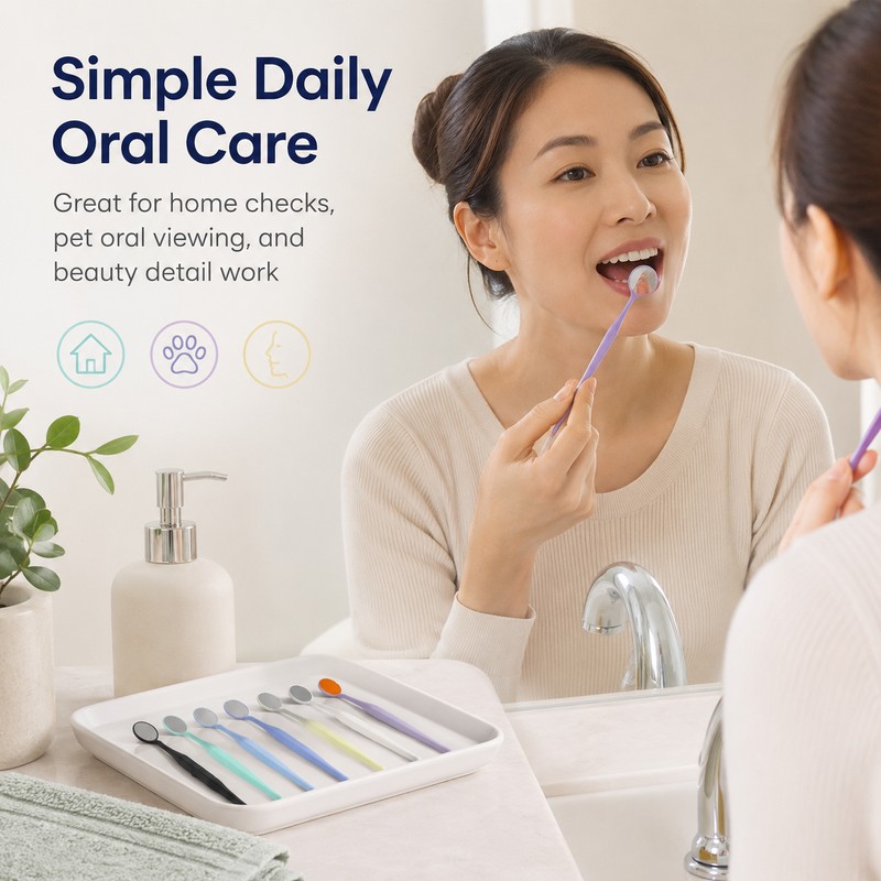 10-Pack Dental Mirror Set for Oral Inspection – High-Definition Mouth