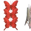 Christmas 3 Pack Clip on Feather Butterfly with Glitter Tree