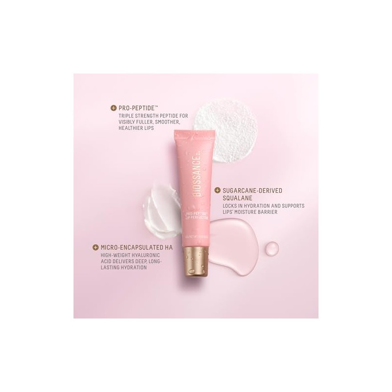 BIOSSANCE Biossance, Pro-PeptideTM Lip Perfector, tratamiento con escualano + péptidos