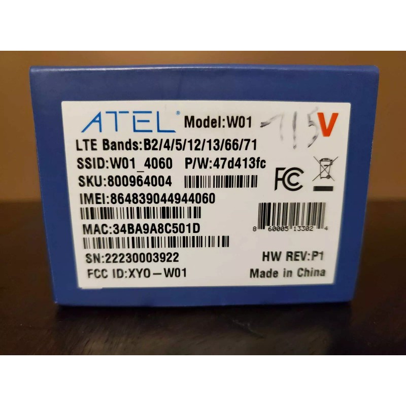 Verizon ATEL W01 Arch 4G LTE Mobile Hotspot Compatible with