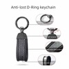 BETTERHUMZ Real Carbon Fiber Keychain for Men and Women,360-Degree Rotatable