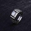 CCTUNG Rings 925 Sterling Silver Rings For Men Shining Crystal
