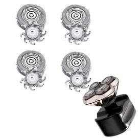 Shaver Replacement Blades compatible with Skull Shaver Pitbull Gold PRO Shaver Replacement Heads (Silver/4PCS)