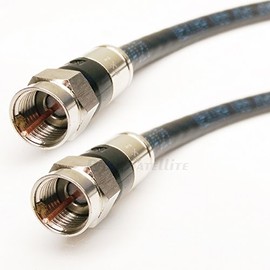 20ft RG6 CL2 In Wall Rated Coax Cable Solid Copper Conductor 18AWG 3GHz 75 Ohm Nickel Plated Brass Connectors Antenna HDTV UL ETL CL2 Custom Cut and Assembled in USA