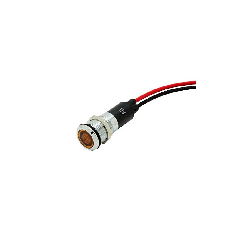 Alpinetech PL12M 12mm 1/2" 24V AC/DC LED Metal Signal Indicator