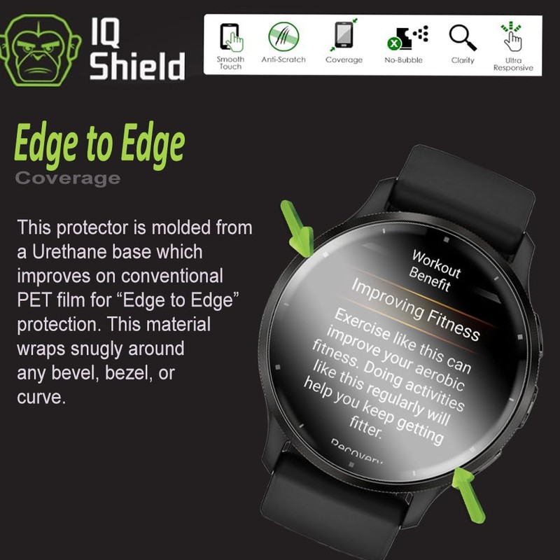 IQShield 6 Pack for Garmin Venu 3 Screen Protector: Clear