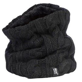 Heat Holders | SockShop | Ladies Winter Warm Thermal Neck Warmer | Women's One Size Fits Most | Black