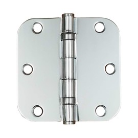 Hinge Outlet Polished Chrome Door Hinges, 3.5 Inch with 5/8 Inch Radius, Ball Bearing for Smooth Function and No Dust Build Up, 2 Pack