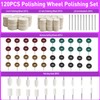 120 PCS Polishing Kit for Dremel, Abrasive Buffing Wheels for