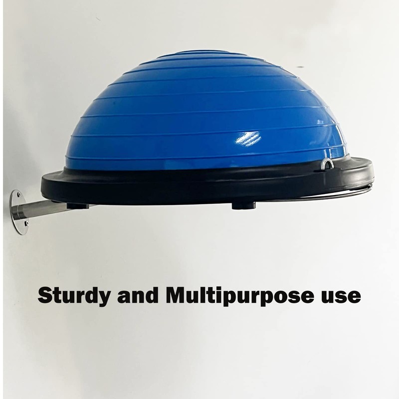 Wall Mounted Stainless Steel Exercise Ball Holder, Sturdy Yoga Ball