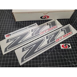 Z71 Off Road Decal Chevy Fender Tailgate Sticker 2014-2018 Select Color: (Dark Gray & Red)
