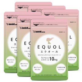 シードコムス エクオール 1粒10mg 高配合 サプリ 国内製造 大豆イソフラボン ラクトビオン酸 プラセンタ 乳酸菌 (6)