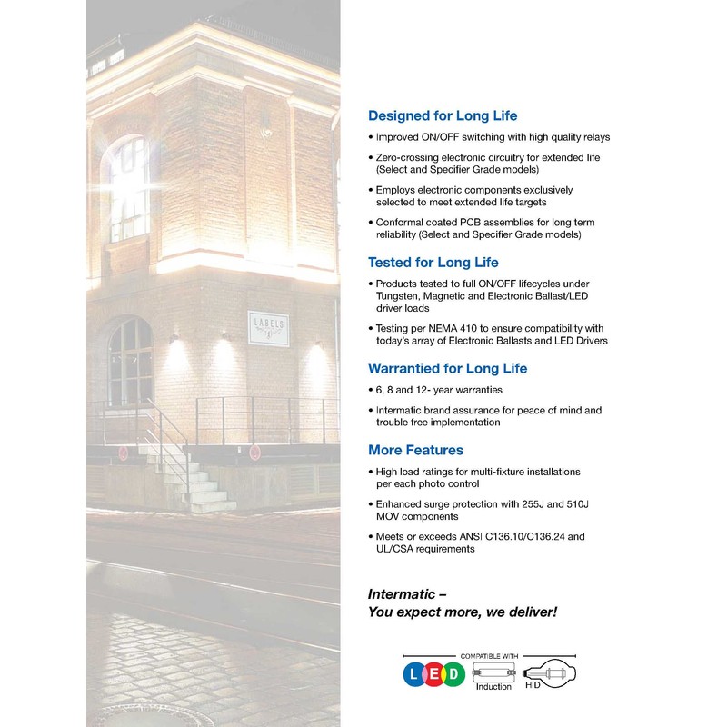 Intermatic EK4136S Nightfox™ Stem Mount Electronic Photocontrol - Reliable Light