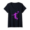 Women's Purple Slam Dunk - Mighty Slam Dunk V-Neck T-Shirt,