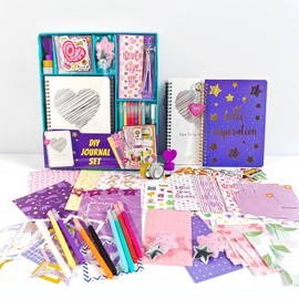 GRACELOOK 2-Pack DIY Journal Kit Gifts for Girls Ages 8 9 10 11 12 13 14 Year Old Cool Birthday Gifts Ideas for Girls Easter Art & Crafts for Kid Teen Girls Trendy Stuff Scrapbook & Diary Set