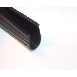 6" T-Style Premium Rubber Garage Door Bottom Weather Seal 1/4" 'T' Style in Black - 18' Wide Door