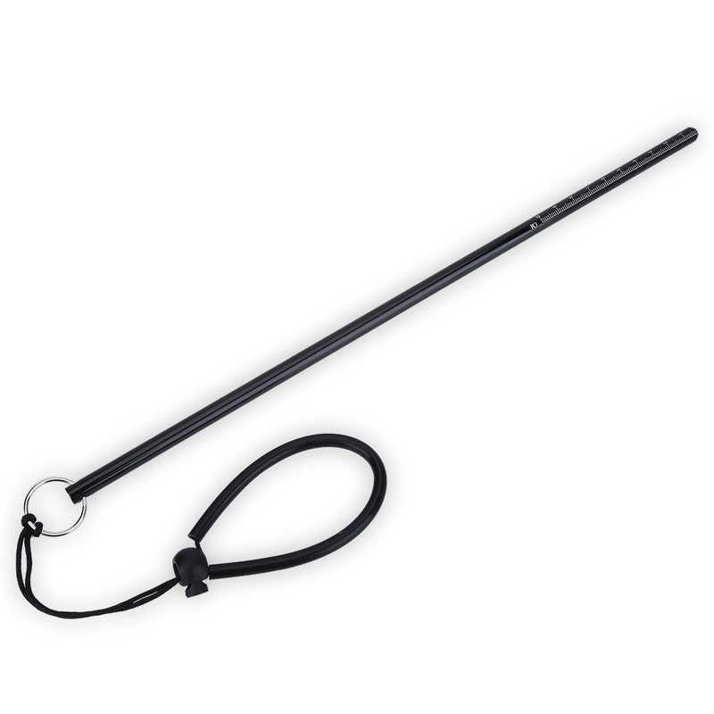 Aluminium reef rod diving stick with hand strap (black), black