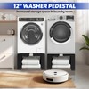 GCCSJ 12" Height Washer and Dryer Pedestal, Heavy-Duty Universal Stainless