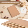HOMIKLSA Notebook A5 Squared, Pack of 5 Kraft Cover Notebook