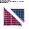 Adjustable Plaid Dog Bandanas,1PC Soft Washable Cotton Triangle Bib Kerchief