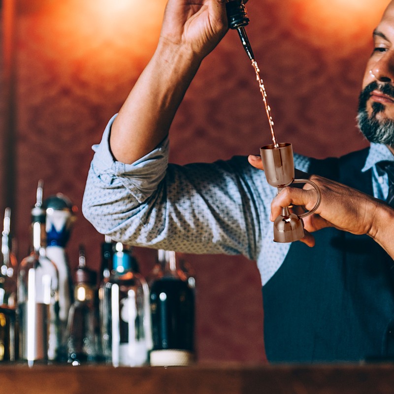 Stainless Steel Bar Measures Jigger Wine Cocktail Shaker Jigger Dual