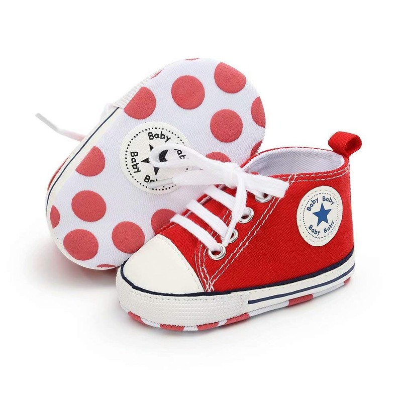 Tenis de lona para bebés y niñas, antideslizantes, para caminar