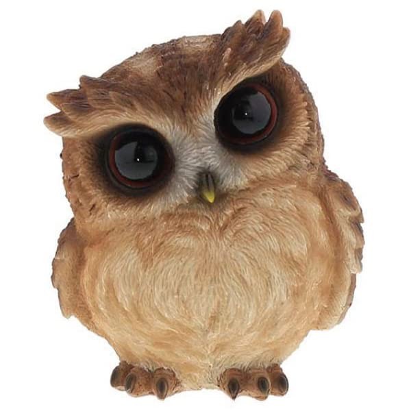 Owls Garden Ornaments That Look Real, Too Realistic Owl, Brown 3.7 x 3.1 x 3.1 x 4.7 inches (9.5 x 8 x 12 cm), Gift for Your Loved One, Object, Figurine, Empret Veil