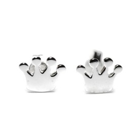 apop nyc 925 Sterling Silver Crown Stud Earrings [Jewelry]