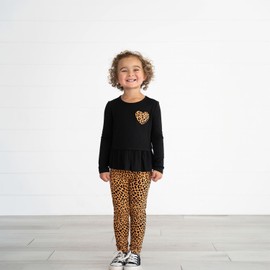 Little Sleepies Leggings for Girls, Classic Leopard, 6