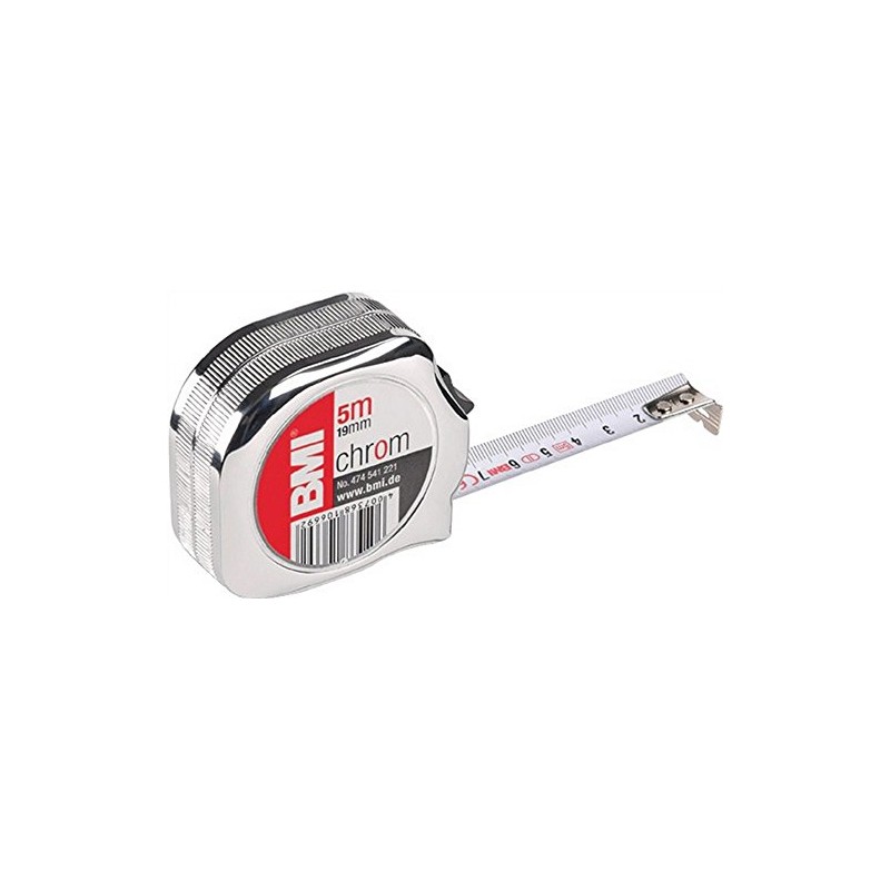 BMI 474341221 Pocket Tape Measure Chrome 3 m