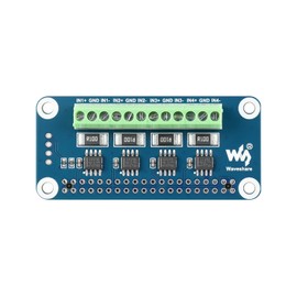 waveshare 4-ch Current/Voltage/Power Monitor HAT for Raspberry Pi with I2C/SMBus Interface