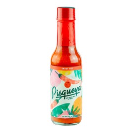 PISQUEYA Hot Sauce - Gourmet Hot Sauce with Caribbean Scotch Bonnet Peppers - Plant Based, No Sugar, Low Sodium, Gluten Free - You Can Really Taste the Peppers - 5 oz.