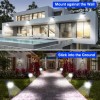 T-SUN 8-Pack Solar Spot Lights Outdoor LED Waterproof Garden Lawn