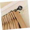 GRIRIW 4sets Curtain Rod Ends White Caps Gunmetal Black Urn
