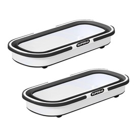 Superio Fold N' Go Mop Buckets with Wheels 2-Pack - Collapsible Cleaning Bucket, 10L, Portable Water Pail for Home, Car, and Outdoor Use