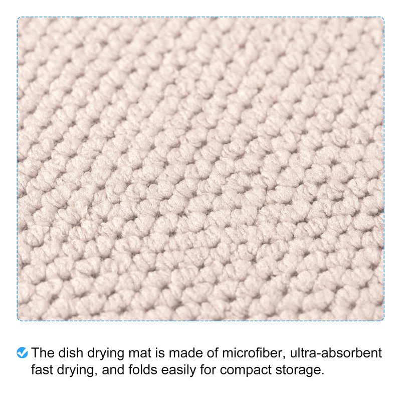 sourcing map Microfiber Dish Drying Mat, 15.75" x 11.82" Dishes