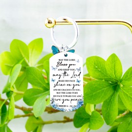 Celaqiu Christian Gifts for Women Christian Keychains for Women Faith Religious Easter Gift Christmas Birthday Gift for Her Religious Keychain for Sister Friends