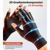 WHCOOL Arthritis Compression Gloves with Finger Support, deep black, L