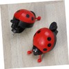 OHPHCALL 2pcs Bike Ladybug Bells Handlebar Ring Horn Bike Horn