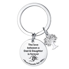 Hgreiwgk Dad Keyring Dad Gifts from Daughter, Father's Day Gifts Appreciation Gifts for Daddy, Birthday Gift Keyring for Dad Papa Daddy