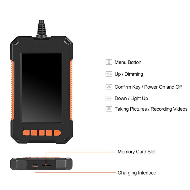 P40 1080P 8 LED Light Waterproof Industrial Endoscope Camera with