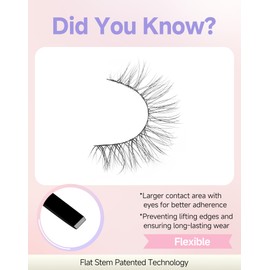 Natural Lashes Natural Eyelashes Natural Look Wispy Lashes Mink Lashes False Eyelashes Fake Eyelashes C Curl Lashes Strip Lashes Pure-08 | Easeful