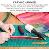 SHINEOFI Leather Carving Hammer Wood Handle Sturdy Nylon Mallet for