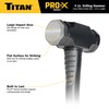 Titan Pro-X 63704 4lb Drilling Hammer, Dual-Face Sledge with Cross-Pattern