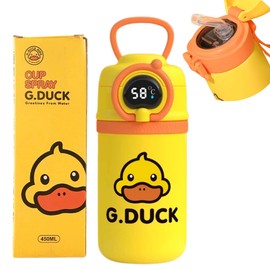 Children's Drinking Bottle, Stainless Steel, Children's Water Bottle, Thermal Flask, 450 ml, Children's Stainless Steel Water Bottle for School, Leak-Proof Water Bottle, BPA-Free (Duck Head 550 ml)