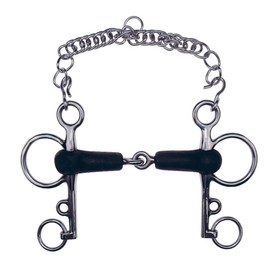 Feeling Unisex's Rubber Jointed Pelham Bit, Multi-Colour, 115 mm