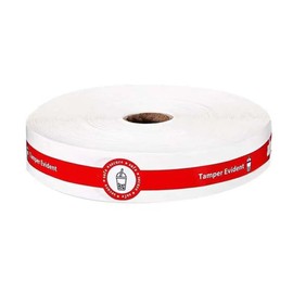 Safe Secure Tamper Evident Seals Stickers for Drink Lids 1" x 9" - 100 Pcs Food Delivery Stickers Sealed for Freshness Labels Drink Food Proof Tape (Red)