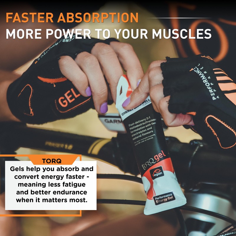 TORQ Running Gels with Caffeine & Electrolytes - 2:1 Maltodextrin: